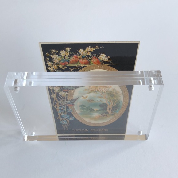 Lucite Clear 4”x 6” Photo Frame Magnetic double sided 3/4” thick NEW in box - Picture 2 of 4